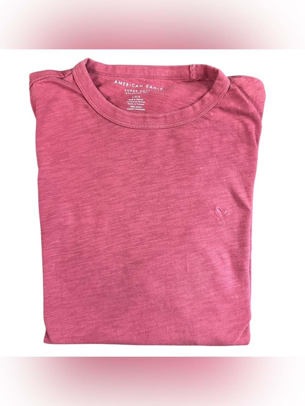 American Eagle Super Soft Standard Fit T-Shirt Men’s Large Red Short Sleeve